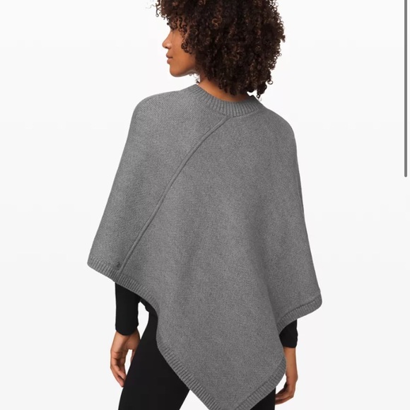 Lululemon Gray On the Go Sweater Poncho, One Size - Picture 3 of 11